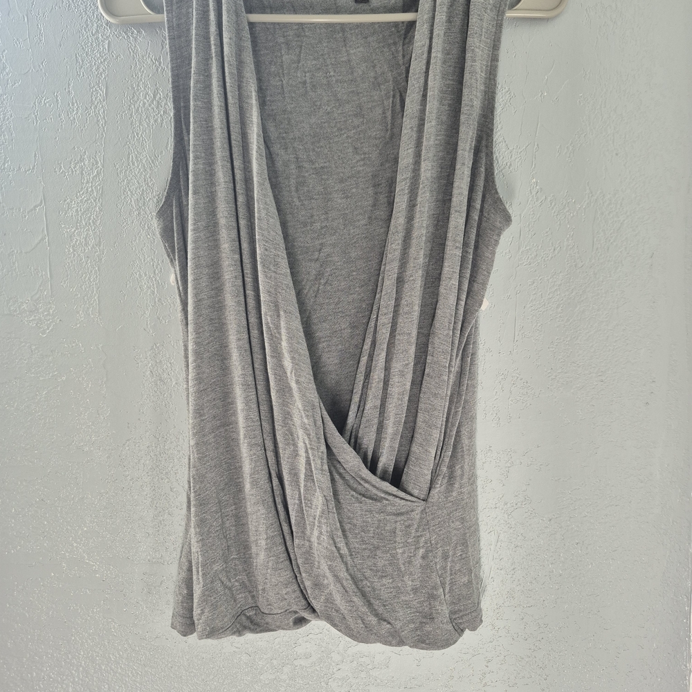 Banana Republic Tan Asymmetrical Wrap Tank Top